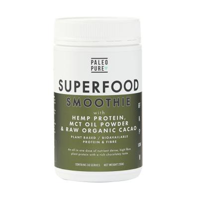Paleo Pure Superfood Smoothie with Hemp Protein, MCT & Cacao 250g